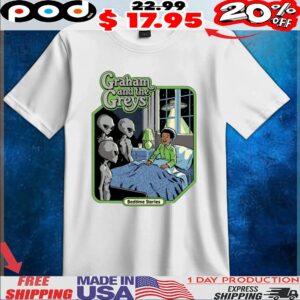 Graham And The Greys Bedtime Stories Alien Ufo Halloween Graphic T Shirt