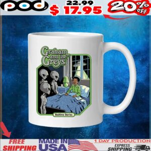 Graham And The Greys Bedtime Stories Alien Ufo Halloween Graphic T Shirt