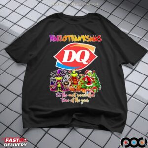 Grinch Hallothanksmas Dairy Queen It's The Most Wonderful Time Of The Year Halloween Christmas Mashup T Shirt