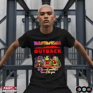 Grinch Hallothanksmas Outback Steakhouse It's The Most Wonderful Time Of The Year Halloween Christmas T Shirt