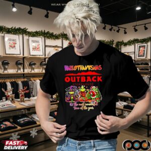 Grinch Hallothanksmas Outback Steakhouse It's The Most Wonderful Time Of The Year Halloween Christmas T Shirt