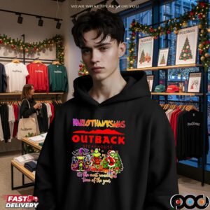 Grinch Hallothanksmas Outback Steakhouse It's The Most Wonderful Time Of The Year Halloween Christmas T Shirt