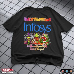 Grinch Hallothanksmas X Infosys It's The Most Wonderful Time Of The Year Christmas Mashup T Shirt