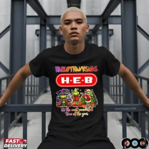Grinch X H-E-B Grocery Hallothanksmas It's The Most Wonderful Time Of The Year Happy Halloween Christmas Mashup T Shirt