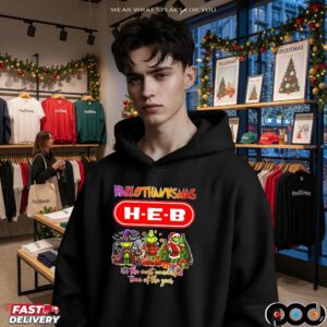 Grinch X H-E-B Grocery Hallothanksmas It's The Most Wonderful Time Of The Year Happy Halloween Christmas Mashup T Shirt