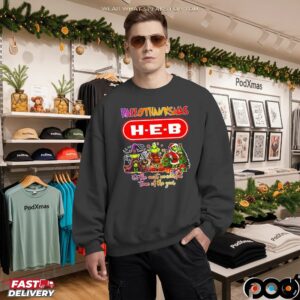 Grinch X H-E-B Grocery Hallothanksmas It's The Most Wonderful Time Of The Year Happy Halloween Christmas Mashup T Shirt