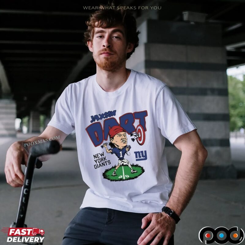 New York Giants Jaxson Dart Player Caricature T Shirt