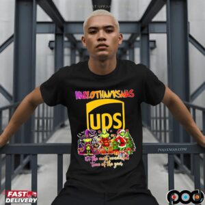 Hallothanksmas UPS and Grinch It's The Most Wonderful Time Of The Year Halloween Christmas Mashup T Shirt