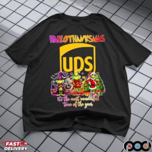 Hallothanksmas UPS and Grinch It's The Most Wonderful Time Of The Year Halloween Christmas Mashup T Shirt