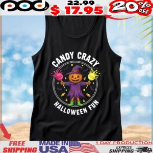 Halloween Candy Crazy Pumpkin T Shirt