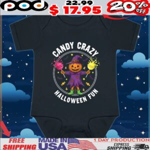 Halloween Candy Crazy Pumpkin T Shirt