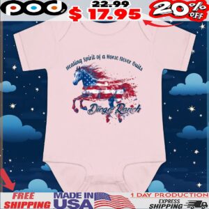 Healing Spirit of a Horse Never Quits Diego Ranch Flag T Shirt