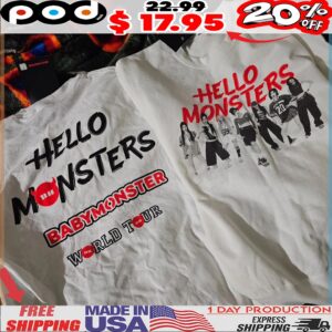 Hello Monsters BabyMonster World Tour Double Sided T Shirt