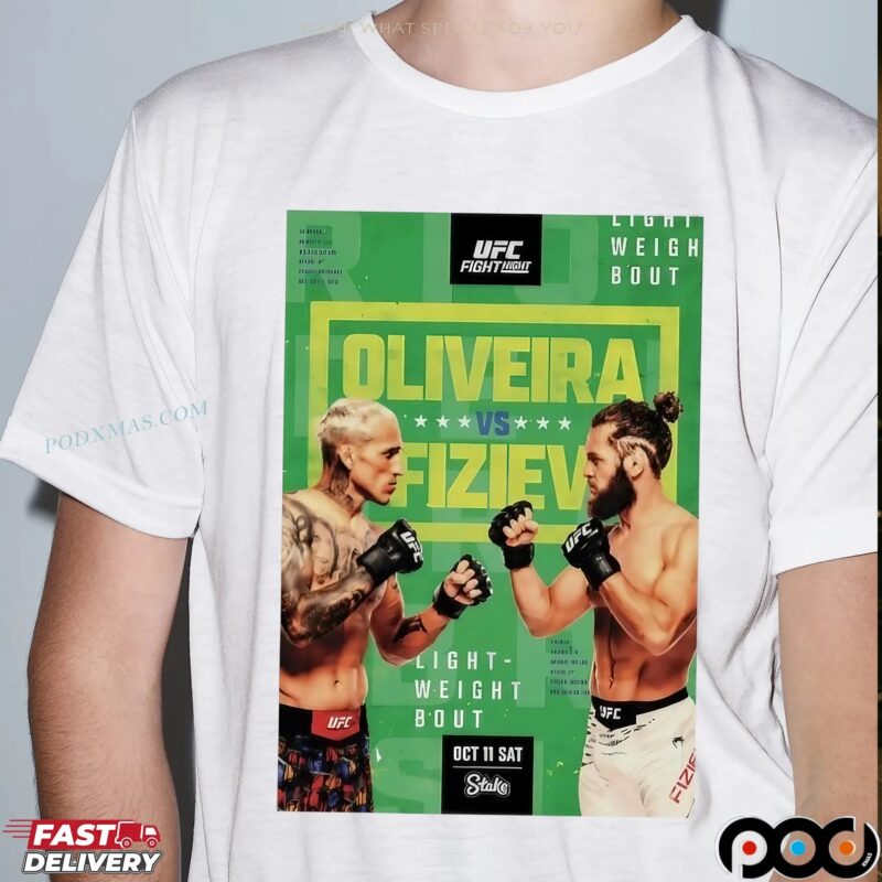 UFC Fight Night Oliveira vs Fiziev Light Weight Bout Event Poster T Shirt