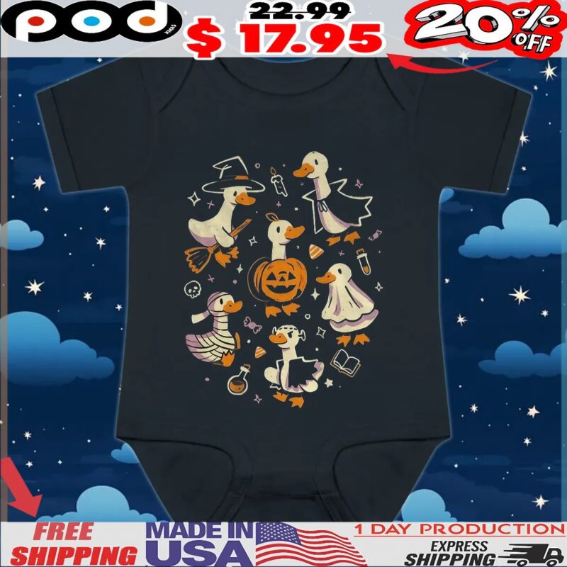 Goosebumps Spooky Geese Ready For Halloween T Shirt