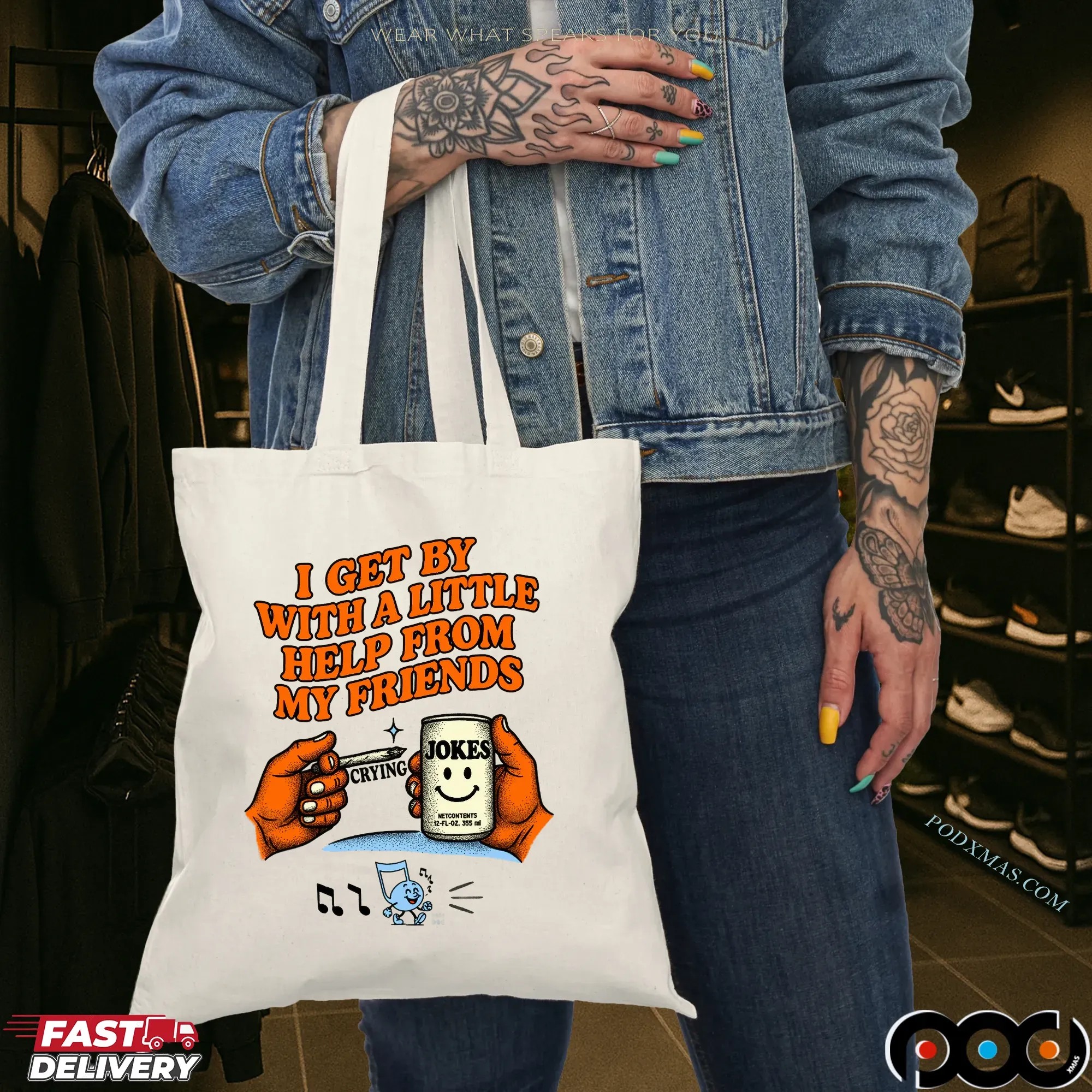 I Get By With A Little Help From My Friends Crying Jokes T Shirt