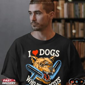 I Love Dog Who Bite Fascists And Love To Snuggle Snoopy T Shirt