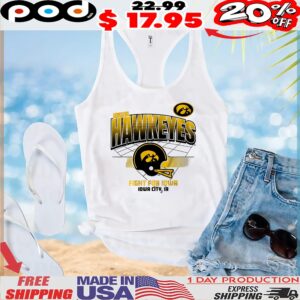 Iowa Hawkeyes Fight For Iowa Football Helmet Grid T Shirt