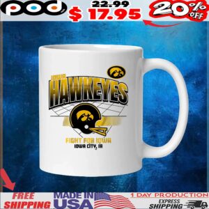 Iowa Hawkeyes Fight For Iowa Football Helmet Grid T Shirt