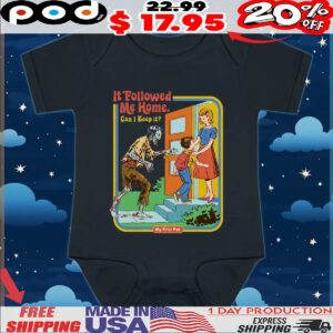It Followed Me Home Can I Keep It My First Pet Zombie Retro T Shirt