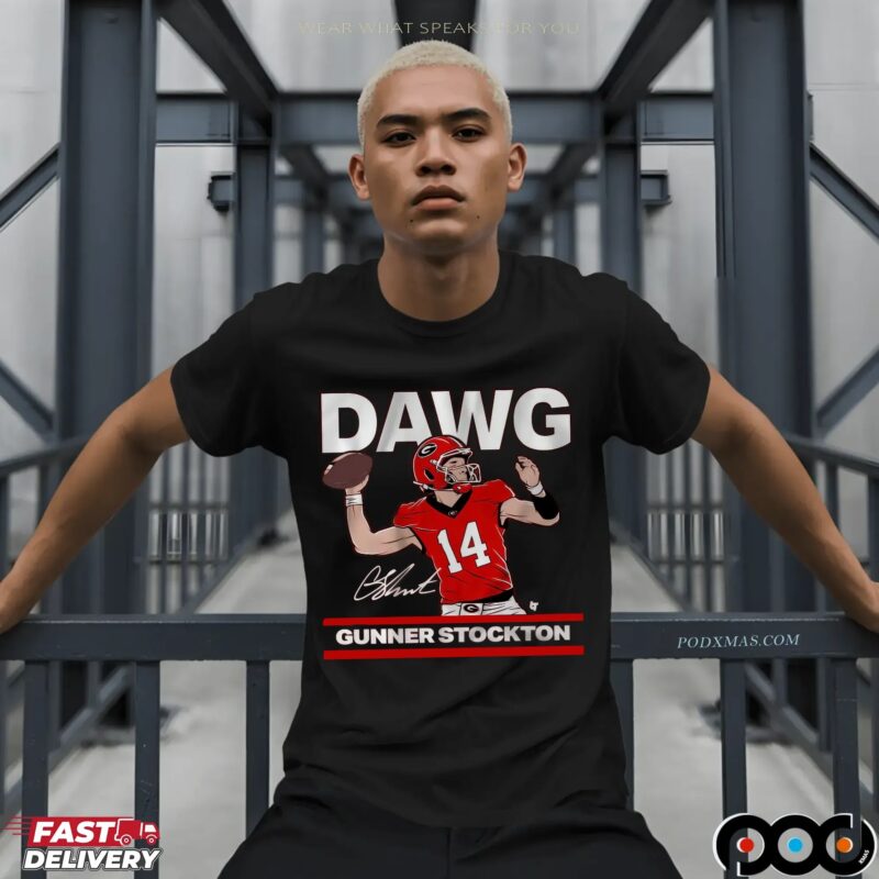 Georgia Football Gunner Stockton Is A Dawg Signature T Shirt