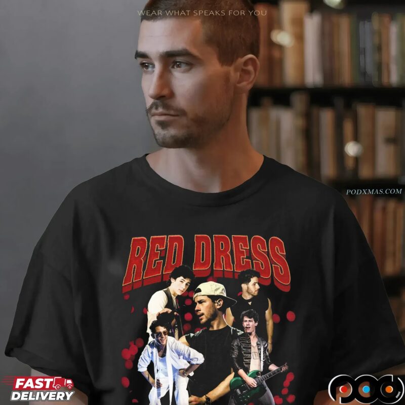 Jonas Brothers Red Dress Bootleg Rap T Shirt