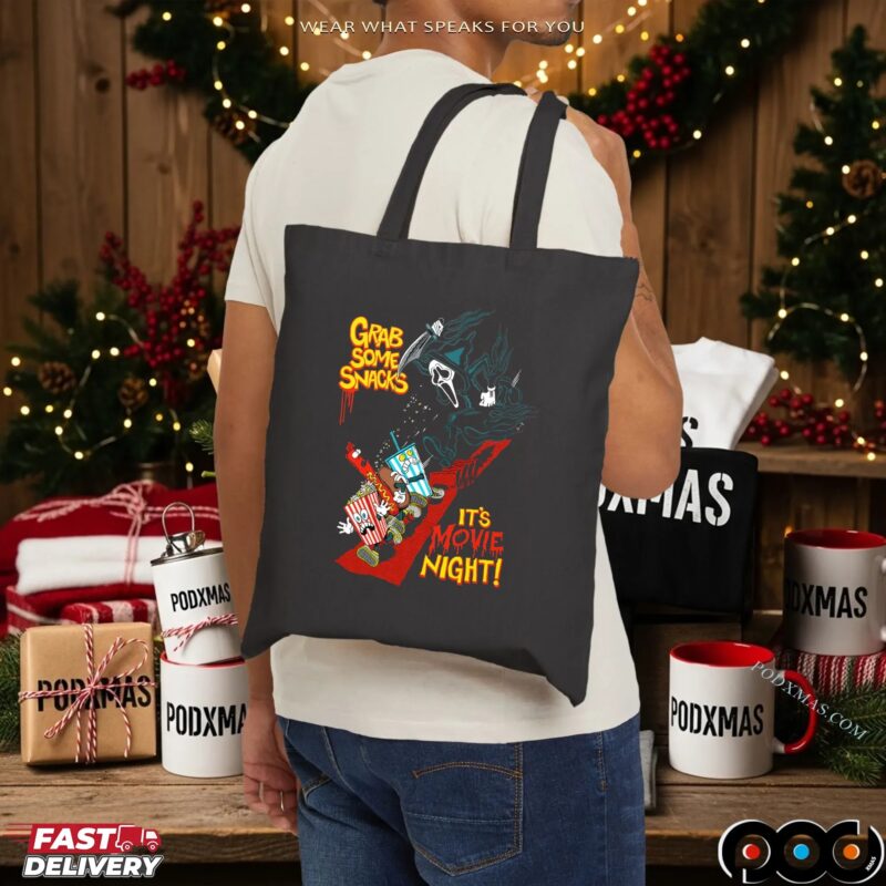 Ghost Face Grab Some Snacks It's The Movies Night Halloween T Shirt