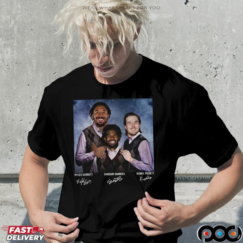 Shedeur Sanders Kenny Pickett Myles Garrett Cleveland Step Brothers Vintage Meme T Shirt