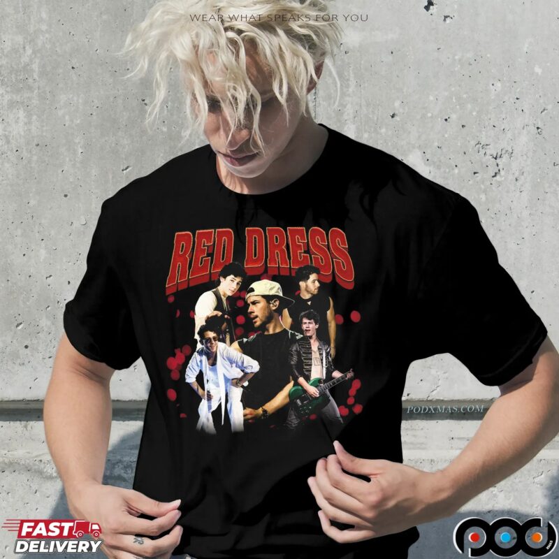Jonas Brothers Red Dress Bootleg Rap T Shirt