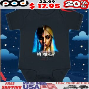 Jenna Ortega And Lady Gaga Wednesday Season 2 Rosaline Rotwood T Shirt