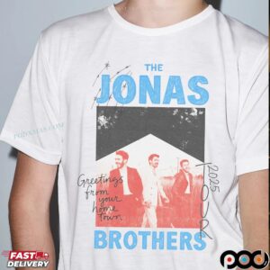 Jonas Brothers Greeting From Your Home Town 2025 Tour Crayon T Shirt