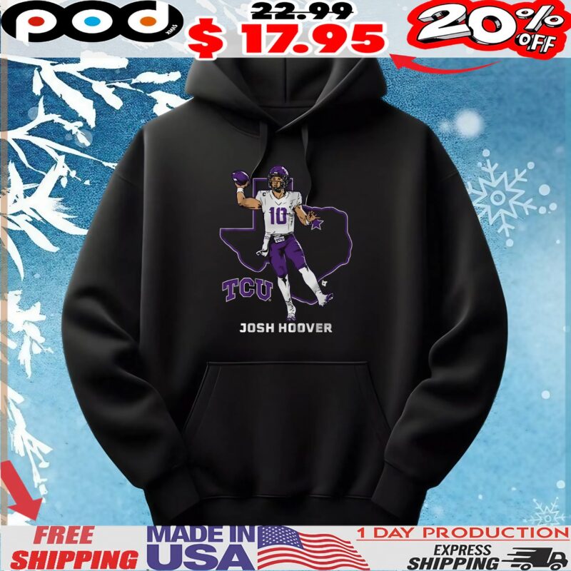 Tcu Football Josh Hoover State Star Map T Shirt