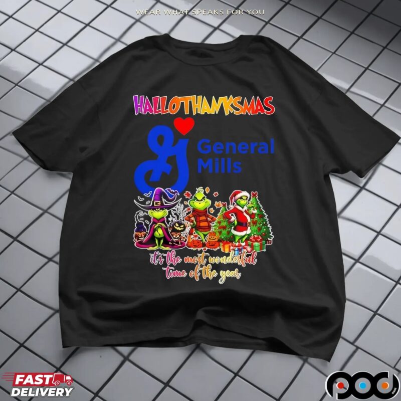Hallothanksmas General Mills X Grinch It's The Most Wonderful Time Of The Year Christmas T Shirt
