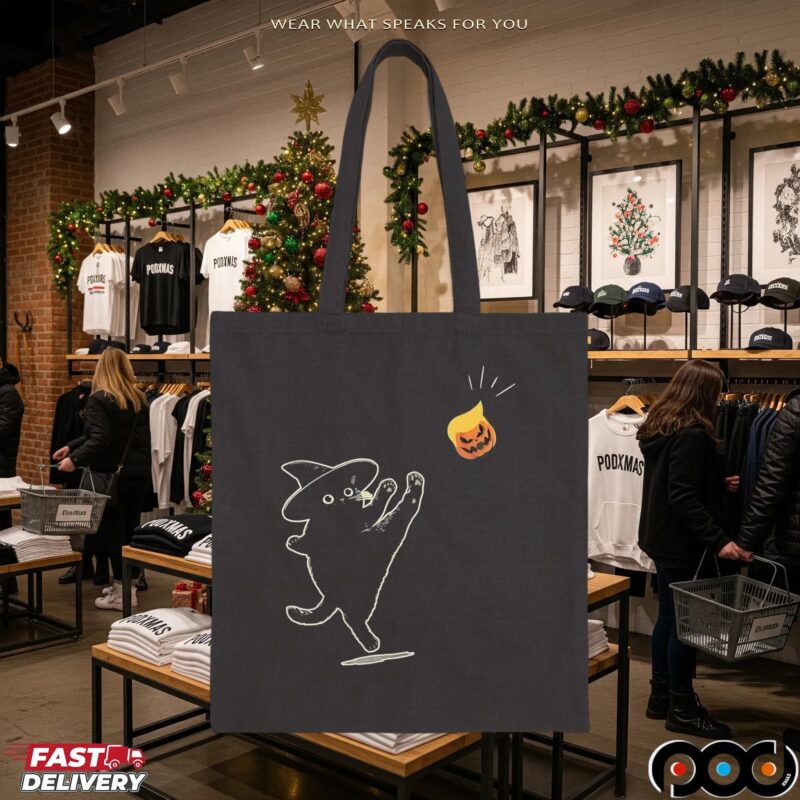 Black Cat Witch With Trump Pumpkin Halloween Spooky Season T Shirt