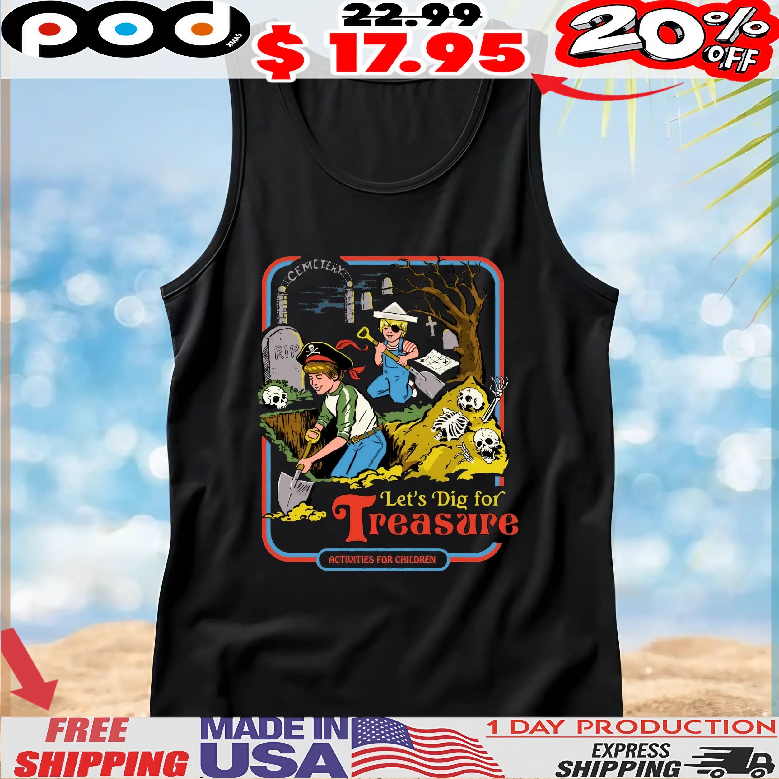 Let_s Dig For Treasure Activities For Children Grave Robber Halloween T Shirt Let_s Dig For Treasure Activities For Children Grave Robber Halloween T Shirt