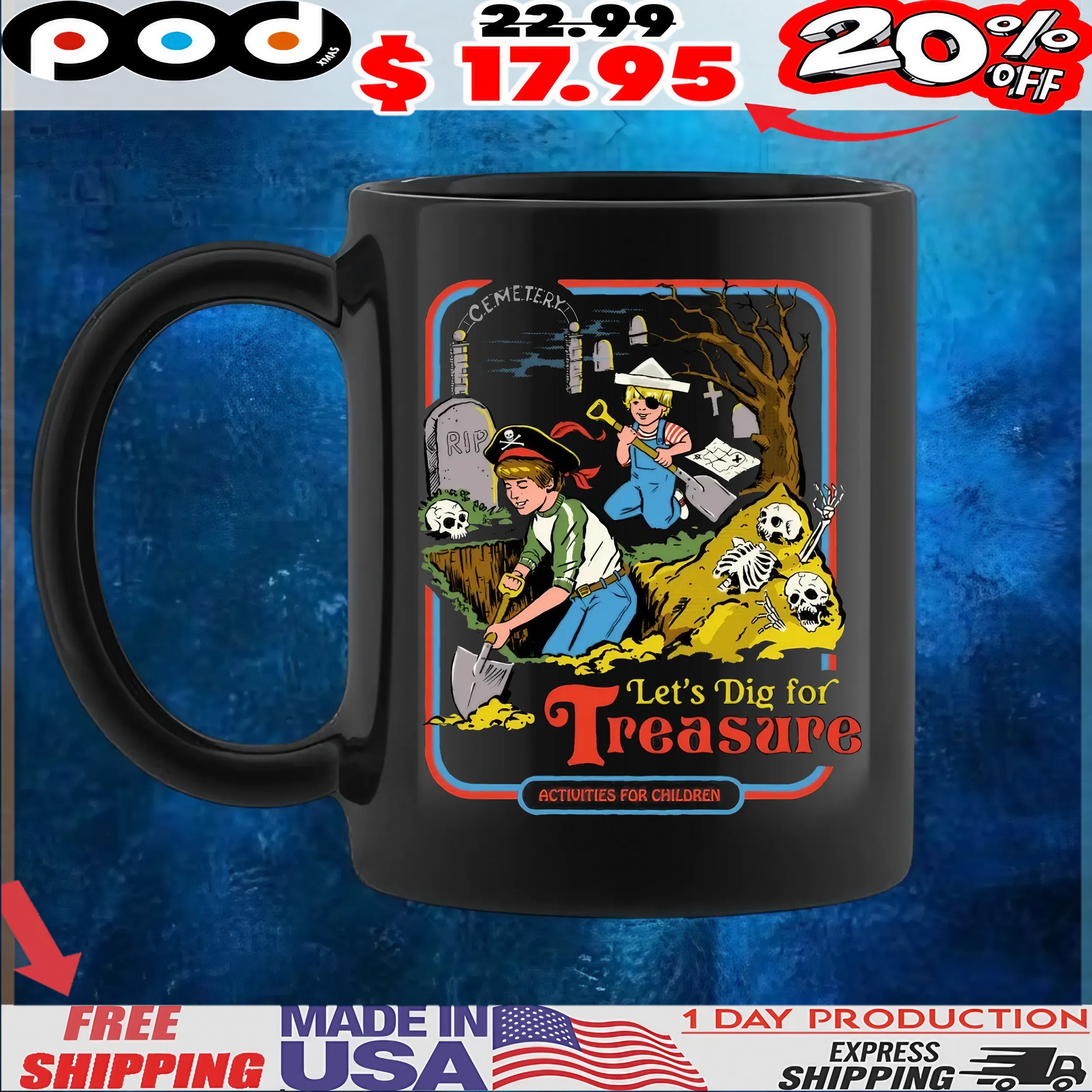 Let_s Dig For Treasure Activities For Children Grave Robber Halloween T Shirt Let_s Dig For Treasure Activities For Children Grave Robber Halloween T Shirt