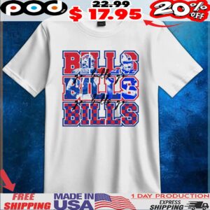 Let’s Go Bills Go Bills Go Bills Josh Allen Graphic T Shirt