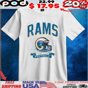 Los Angeles Rams Historic Prime Football Helmet Vintage T Shirt