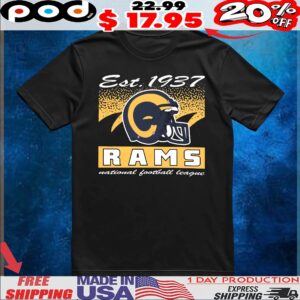 Los Angeles Rams Historic Waver Football Helmet National Football League T Shirt
