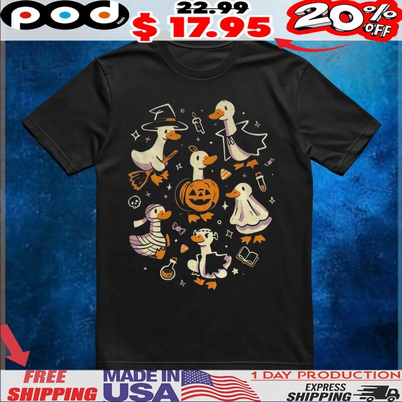 Goosebumps Spooky Geese Ready For Halloween T Shirt