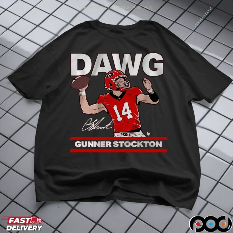Georgia Football Gunner Stockton Is A Dawg Signature T Shirt