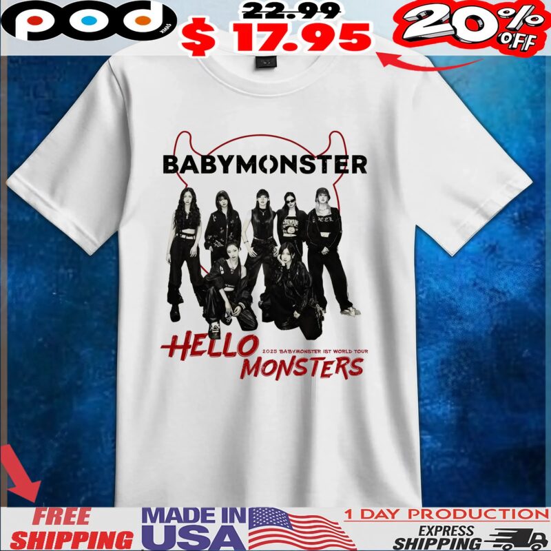 Babymonster Hello Monsters World Tour T Shirt