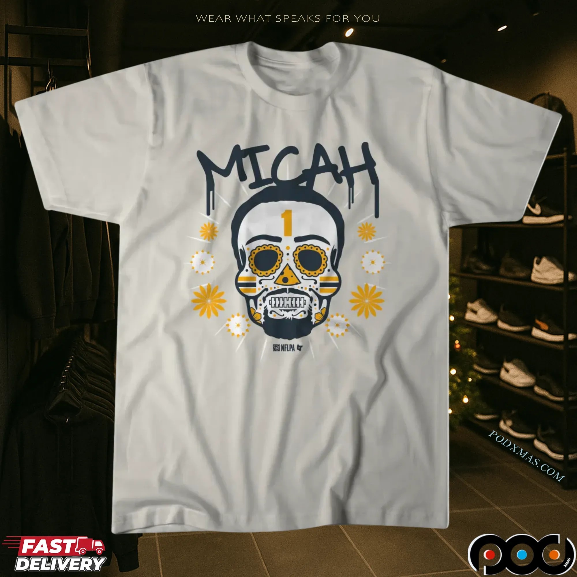 Micah Parsons Green Bay Packers Sugar Skull Remix Halloween T Shirt Micah Parsons Green Bay Packers Sugar Skull Remix Halloween T Shirt