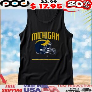 Michigan Football Vintage Helmet T Shirt