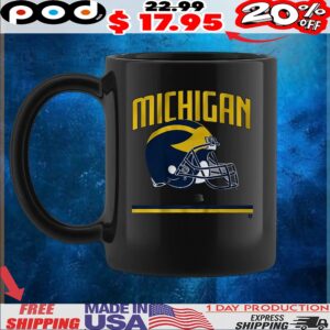 Michigan Football Vintage Helmet T Shirt