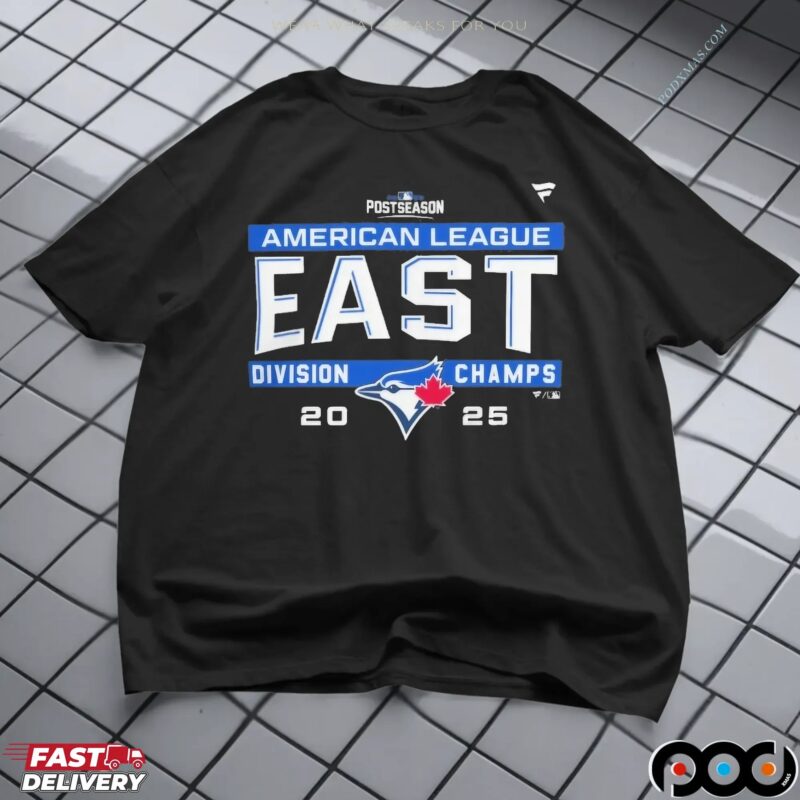 Toronto Blue Jays MLB 2025 AL East Division Title Postseason Locker Room Team T Shirt