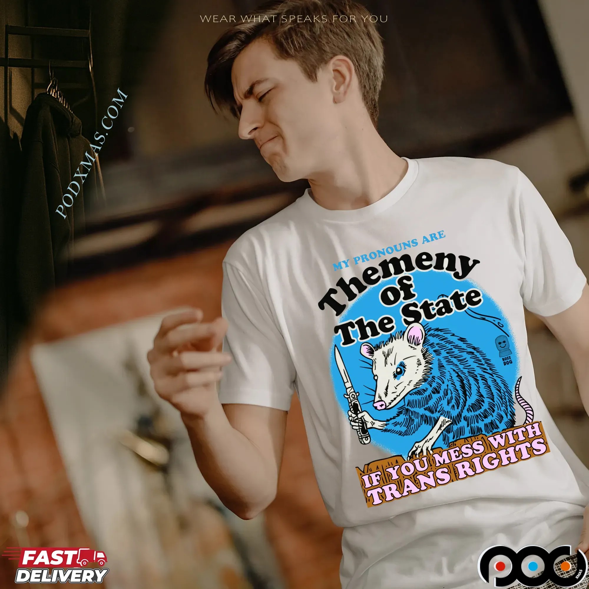 My Pronouns Are Themeny Of The State If You Mess With Trans Rights T Shirt