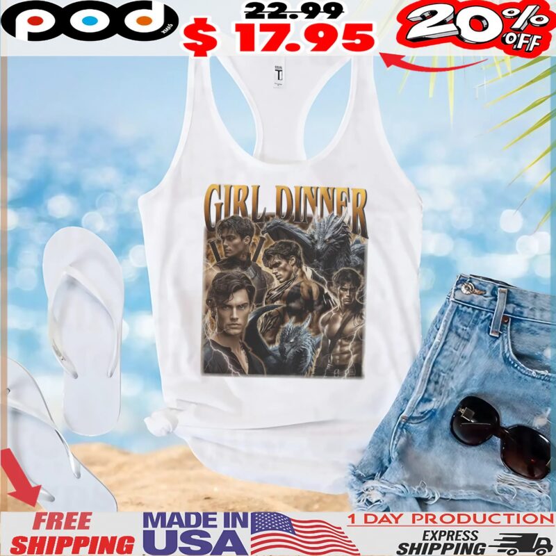 Xaden Riorson Girl Dinner Vintage Bootleg Graphic T Shirt