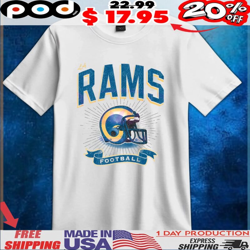 Los Angeles Rams Historic Prime Football Helmet Vintage T Shirt