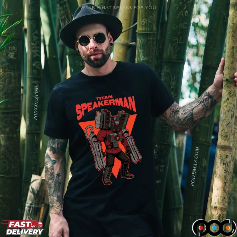 Titan Speakerman Illustration Skibidi Toilet Meme T Shirt
